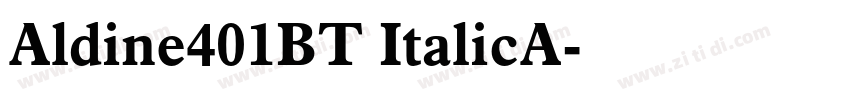 Aldine401BT ItalicA字体转换